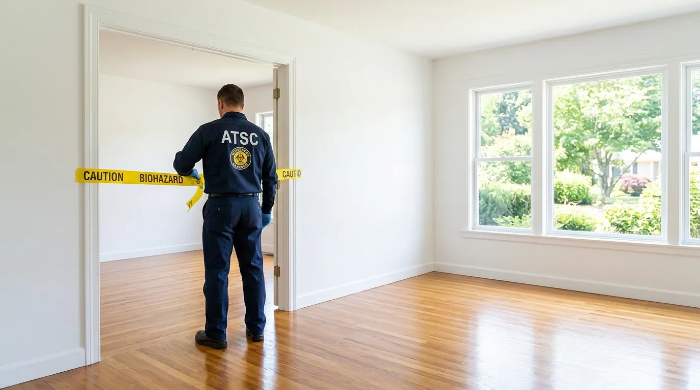 Certified biohazard cleanup crew performing Trauma Scene Cleanup in San Pedro